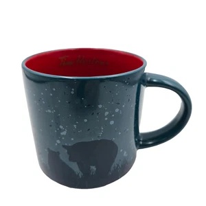 Tim Hortons Collectible Coffee Tea Mug Cup Blue Bear 2017 Read - Picture 1 of 10