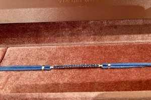 Bracciale oro bianco 18 kt con zaffiri blu 0,50 ct - Foto 1 di 7
