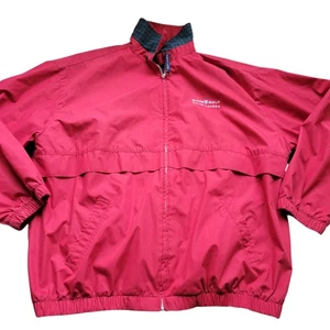 VTG Chaps Golf Ralph Lauren Jacket Mens XL Red Full Zip Windbreaker Preppy  - Picture 1 of 8