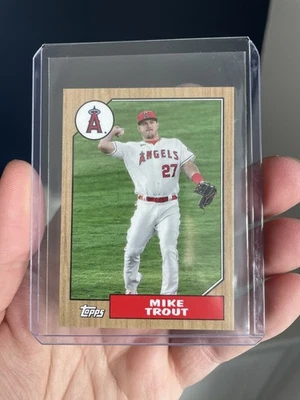 Mike Trout 1987 Topps Insert - 2022 Topps Mini Baseball #78B-20 LA Angels - Image 1 of 2