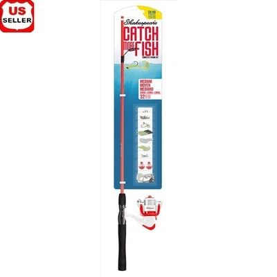 Kit combinado completo de caña de pescar giratoria y carrete lubina panfish agua dulce nuevo Foto 1 de 2