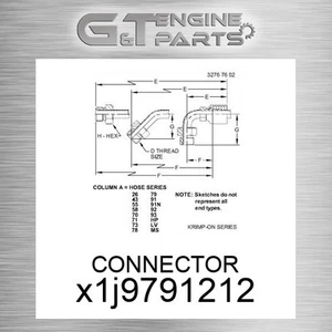 X1J979-12-12 CONNECTOR fits JOHN DEERE (New OEM Open Box) - Picture 1 of 1