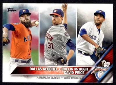 2016 Topps Dallas Keuchel/Collin McHugh/David Price Houston Astros/Toronto Blue - Image 1 of 2