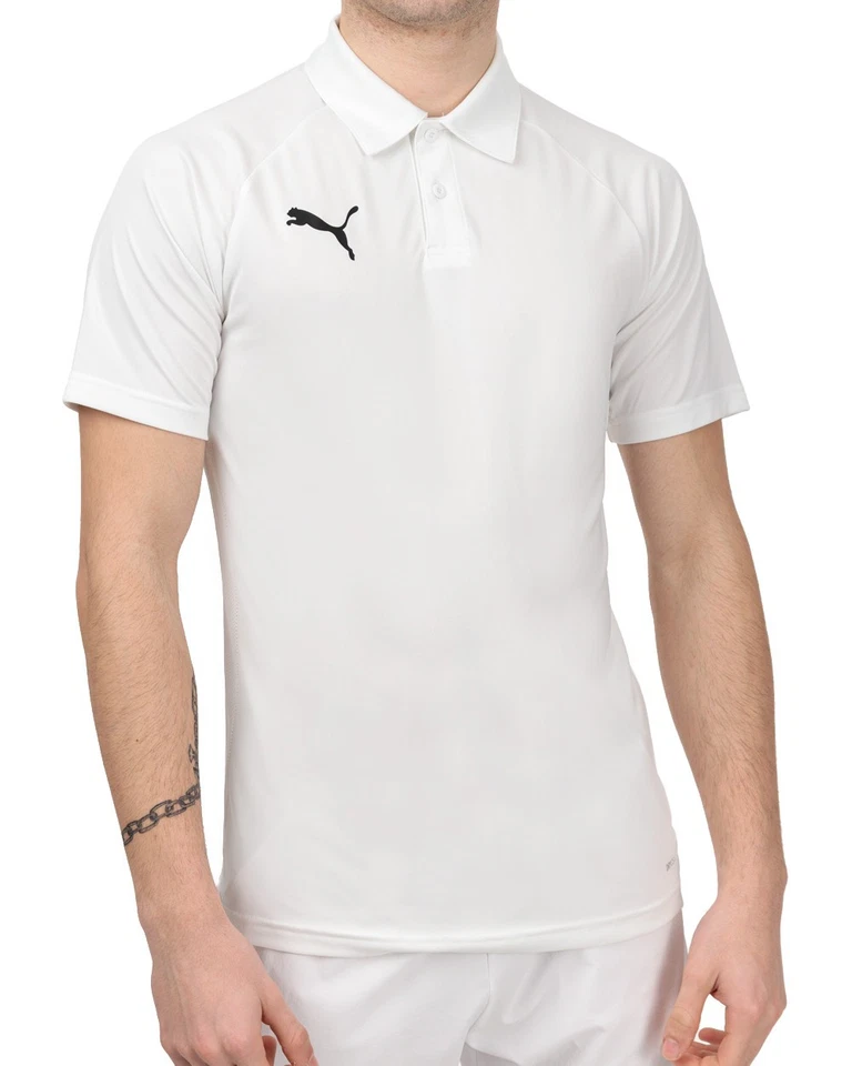  Polo Maglia Padel Tennis UOMO Puma teamLIGA Bianco poliestere  - Immagine 1 di 4