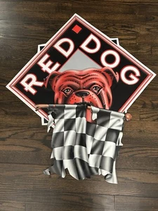 Vintage Red Dog Racing Blechschild NASCAR selten 3D - Bild 1 von 14