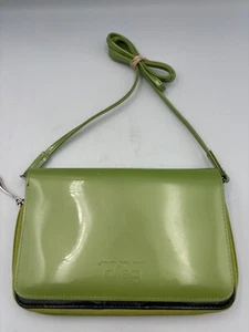 Beijo Apple Green Small Crossbody Clutch Purse Handbag Shiny Patent - Picture 1 of 10
