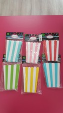 5PZ SCATOLINE CONTENITORI POP CORN POIS ROSSO,ROSA,CELESTE,VERDE GIALLO,TIFFANY