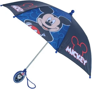 Umbrella - Disney - Mickey Mouse Blue/Black Kids/Boys 21" Authentic - Picture 1 of 4