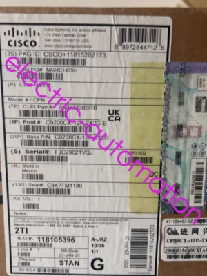 Switch C9200CX-12P-2X2G-E Cisco C9200CX 12port PoE, Network Essential fast ship - Image 1 of 3