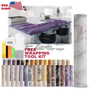 Gloss Marble 60" Granite Vinyl Wrap Decal Sticker Furniture Counter Cabinet Home - Picture 1 of 69