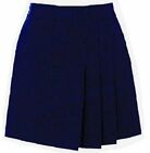 Girls Kids Women 3 Side Pleated Half Elasticated Waist School Skirt Uniform