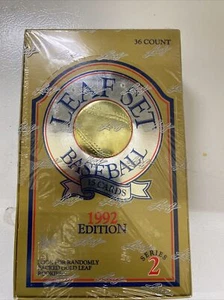 1992 LEAF SET BASEBALL SERIES 2 SEALED UNOPENED BOX - FIND GOLD LEAF ROOKIES - Picture 1 of 5