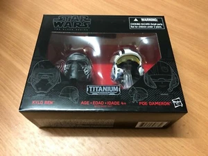 STAR WARS BLACK SERIES DIE-CAST METAL HELMETS TFA KYLO REN & POE DAMERON WAVE 1 - Picture 1 of 1