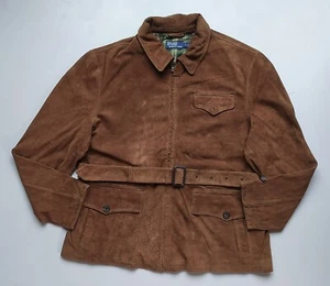 Polo Ralph Lauren Suede Belted Men's Jacket FREE Worldwide Shipping FTP-0207 - Picture 1 of 17