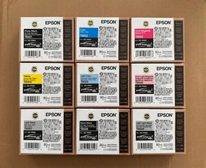 2026/2027 FULL SET 9 GENUINE EPSON SC-P800 HD INKS 80ml 8501/8503/8505/8507/9 - Picture 1 of 2