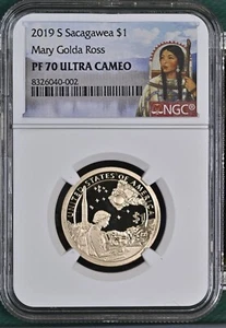 2019 S Sacagawea Dollar $1 Mary Golda Ross NGC PF70 Ultra Cameo - Picture 1 of 2