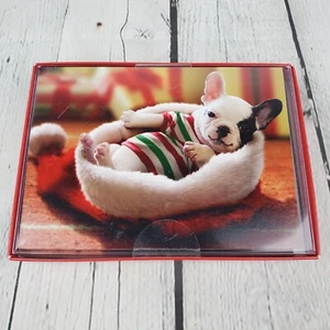 Avanti Press Natale Bulldog Francese Scatola di 14 Carine Carine Carine Carine Carine Nuove - Foto 1 di 2