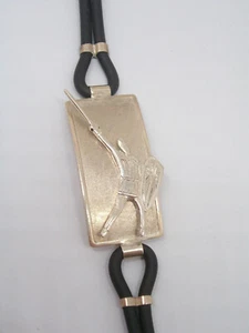 Bracelet Silver 925 And Rubber With Alberto From Giussano - Alloy Wheels - Imagen 1 de 3