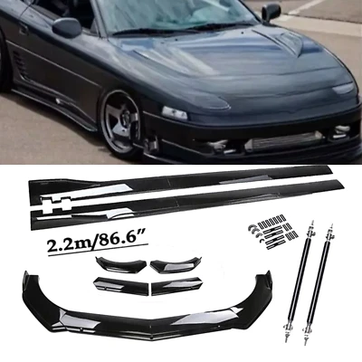 For Mitsubishi 3000GT Front Bumper Lip /Splitter+86.6" Car Side Skirt Foto 1 de 4