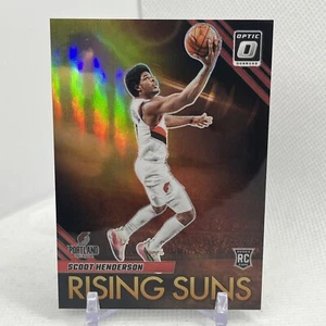 2023-24 Donruss Optic Rising Suns Red #17 Scoot Henderson /99 - Picture 1 of 6