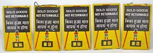 Lot of 5 Vintage Iron Printed Small Decorative Wall Décor Signs Original Old - Picture 1 of 4