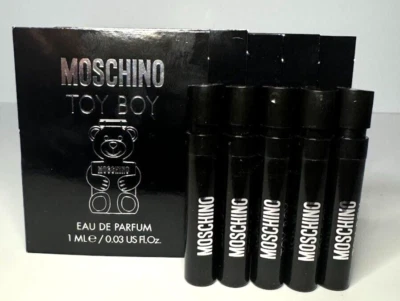5 frascos MOSCHINO TOY BOY para hombre 0,03 oz 1 ml eau de parfum spray NUEVO Foto 1 de 4