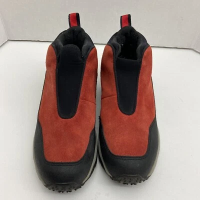 Botas sin cordones L.L Bean rojas de gamuza sin usar, en caja, talla 8 Foto 1 de 4