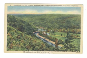 Grüße aus Brockway Cooksburg #PA Clarion River Cook Waldpark #Postkarte - Bild 1 von 2