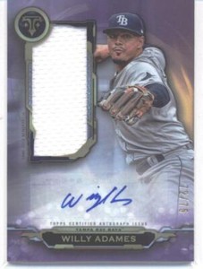 2019 Topps Triple Threads Autographed Single Jumbo Relics Amethyst #AUJ ID:29221