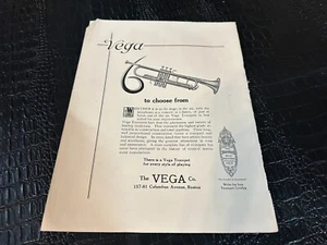 ANUNCIO REVISTA VINTAGE #A072 - AÑOS 20 - INSTRUMENTOS MUSICALES - VEGA - TROMPETA - Imagen 1 de 1