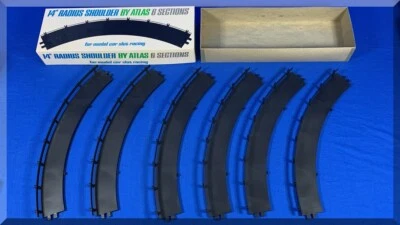 ATLAS 1:24 1:32 SLOT CAR RACING TRACK 14 INCH RADIUS SHOULDERS #1598-300 - Image 1 of 4