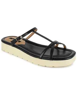 Kensie Dara Women's 7.5 M Black Slip On Comfort Sandal Flats TPU Platform KS2111 - Picture 1 of 4