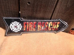 Insegna Soccorso Antincendio This Way To Arrow Novità Direzionale Metallo 17" x 5" - Foto 1 di 1