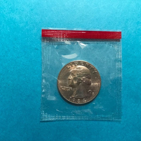 1984 D Washington Quarter Denver  Unc  Mint Cello   FREE SHIP Cover