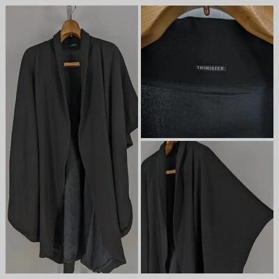 Josephus Thimister Negro Otoño 2011 Pasarela Gótico Balenciaga Cárdigan Capa Poncho Foto 1 de 4