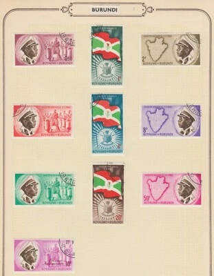 BURUNDI 40 MINT AND USED LIGHT HINGED STAMPS SEE PICTURES #1, 2, 3, 4 - Image 1 of 4