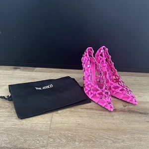 The Attico Grid Pumps Crystal-Embellished Pink Heels Shoes 38.5, 8.5 New $1230 - Picture 1 of 7