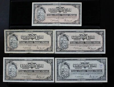 Cupones de bonificación de dinero vintage de Canadian Tire Corp 2GGP Foto 1 de 2