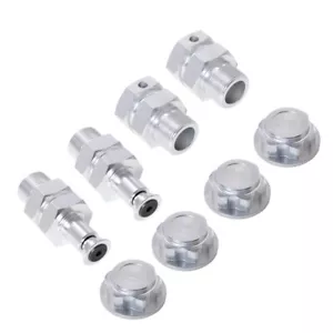 Prolunga anteriore posteriore CNC GTB 7075 con tappo dado ruota per 1/5 RC HPI km rv Baja 5b - Foto 1 di 7