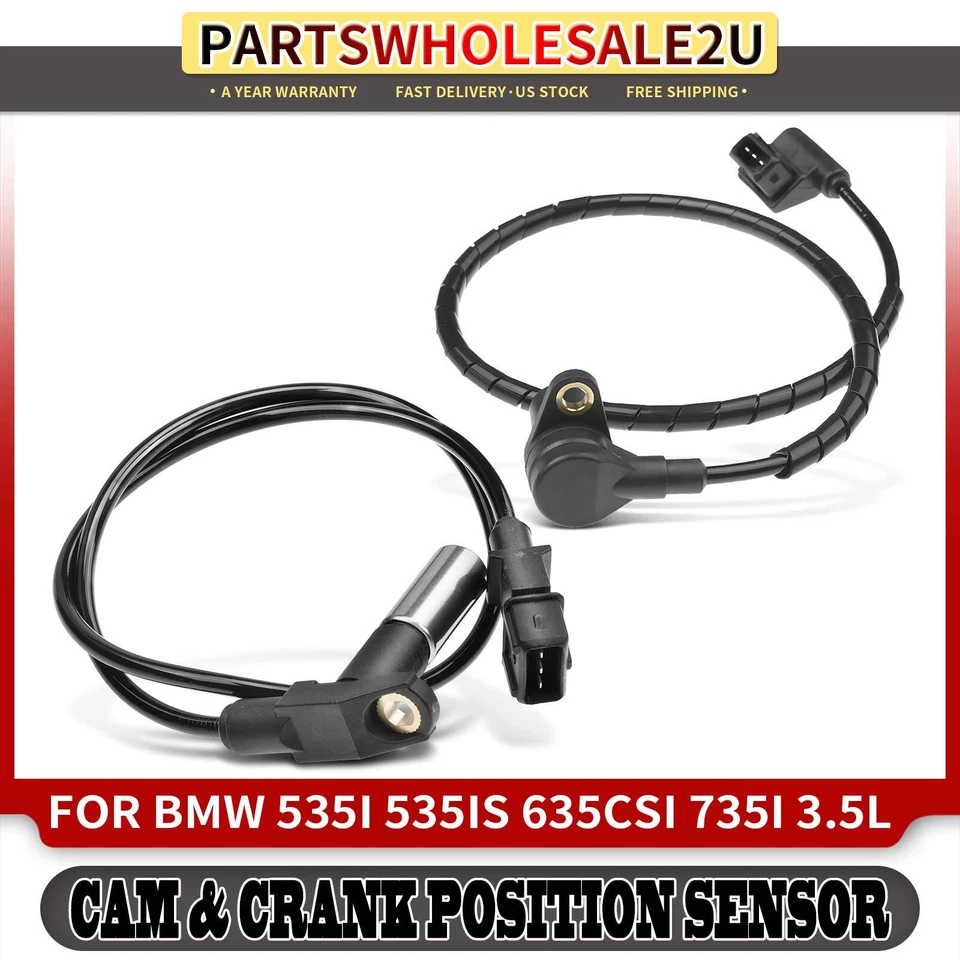 Nuevo 1x árbol de levas y 1x sensor de posición del cigüeñal para BMW 535i 535is 635CSi 735i Foto 1 de 4