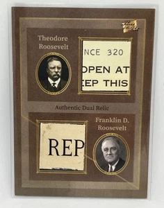 2025 Pieces Of The Past Art & Music Edition T.Roosevelt/F. Roosevelt Dual Relic - Bild 1 von 2
