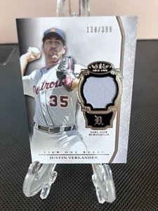 2013 Topps Tier One - Relics Justin Verlander #TOR-JVR /399 (MEM) - Picture 1 of 2