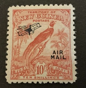 Nuova Guinea Geo.V - 1931 10/- Air. SG175 MLH LMM C/V £80,00 - Foto 1 di 2
