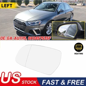 Espejo de cristal térmico con respaldo lado izquierdo del conductor LH para Audi A5 S5/A5 Quattro S4 - Imagen 1 de 11
