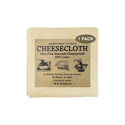 Paño de queso natural ultra fino 100 % algodón Regency Wraps, 9 pies cuadrados 36" X36" 1... Foto 1 de 4