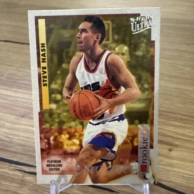 1996 Fleer Ultra Steve Nash Platinum Medallion Rookie RC #P-273 Suns HOF - Image 1 of 3