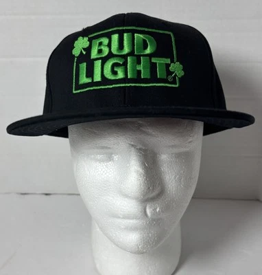 Nuevo GORRA SOMBRERO BUD LIGHT verde y negro bordada Foto 1 de 4