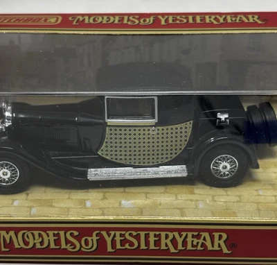 Matchbox Models of Yesteryear 1928 Bugatti T44 Black YY024 A/D - Image 1 of 4