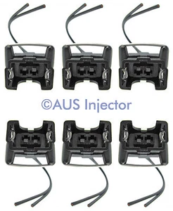 Set of 6 Fuel Injector Connector Pigtails fit Bosch EV1 Jetronic [EV1F-6] - Picture 1 of 3