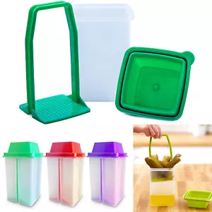 1 Large Pickle Jar Holder Olive Jalapeno Keeper Container Food Storage Strainer - Picture 1 of 1